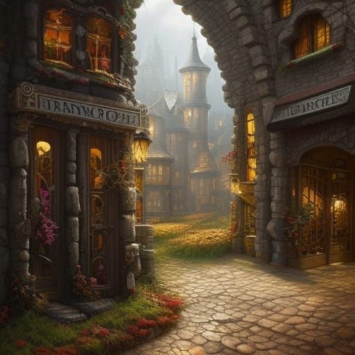 Vines Cover Vintage Mannequin in Storybook Style