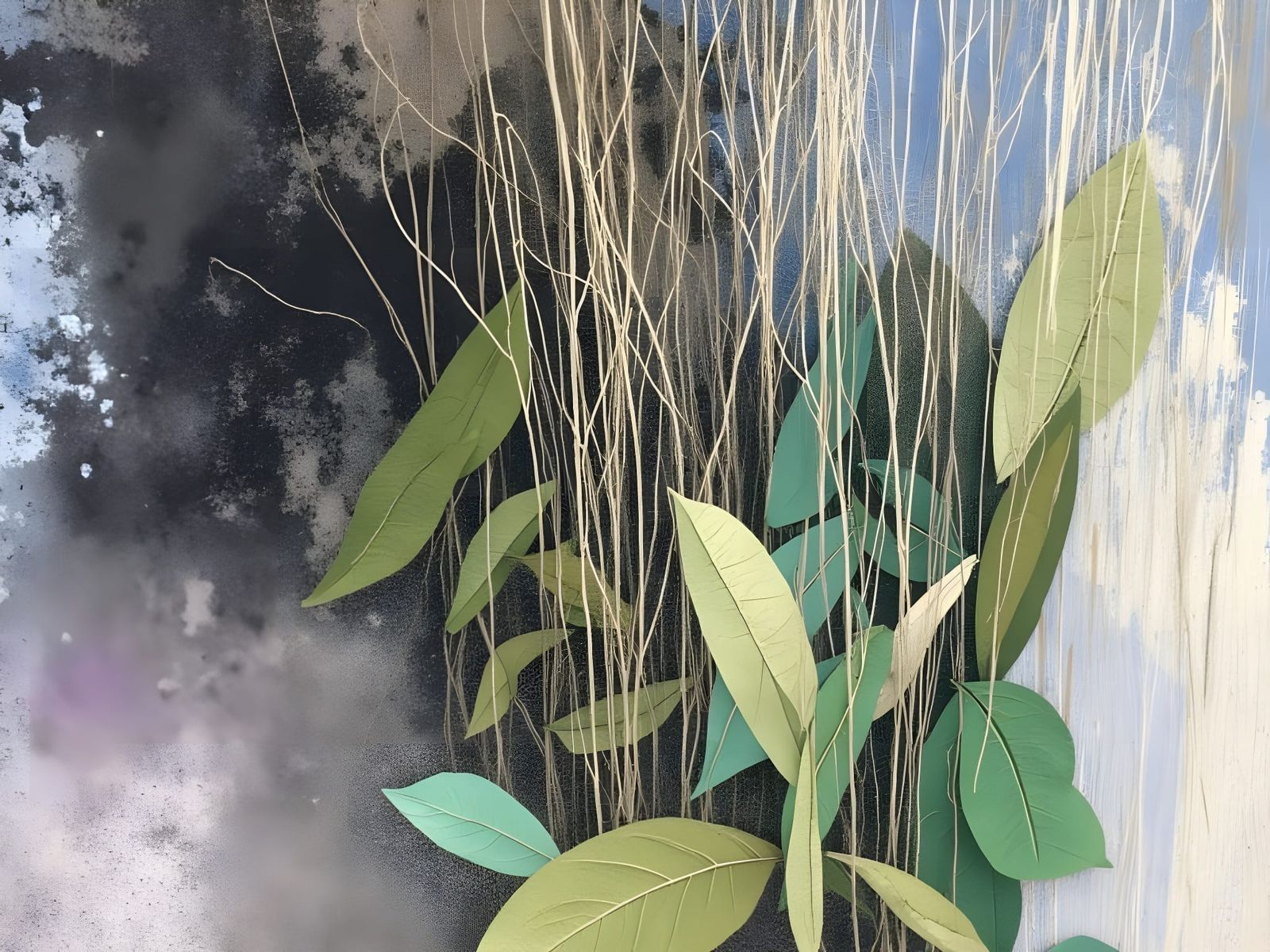 Textured Landscape with Visible Brushstrokes