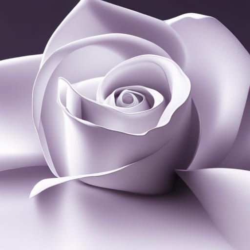 Hyperrealistic White Rose in Splash Art Style