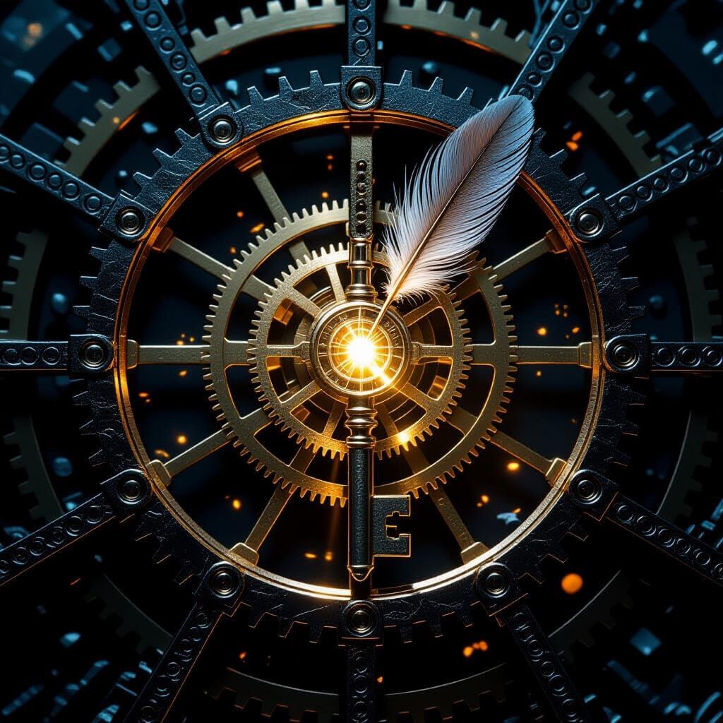 Radiant Key in Obsidian Clockwork Mechanism