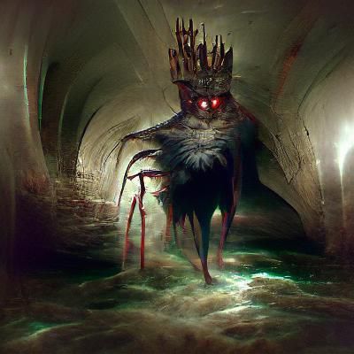 Sinister Subterranean King in Dark Fantasy Style