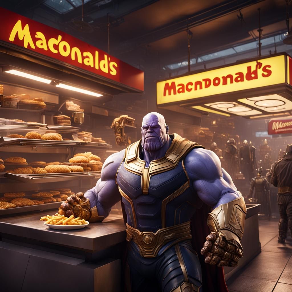 Thanos's New Job: Detailed Matte Painting