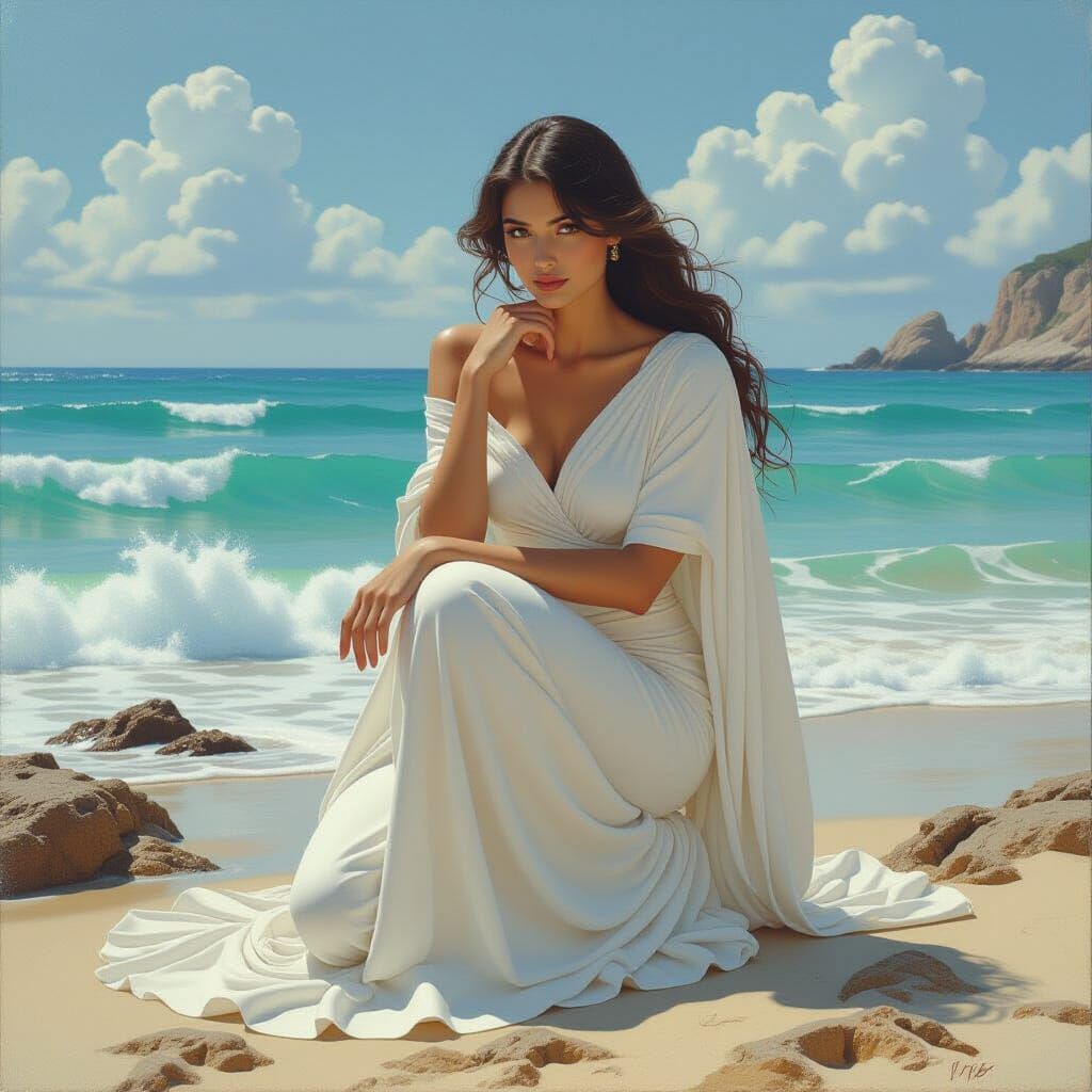 Aphrodite in Cat Pose: Neoclassical Surrealism