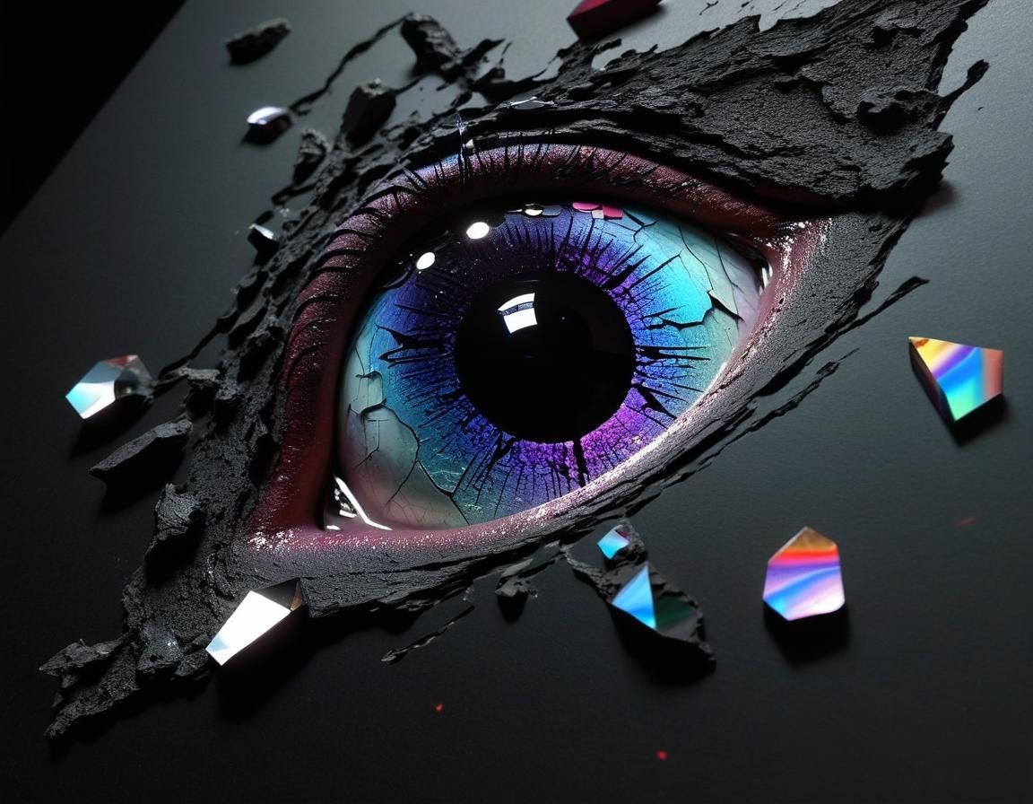 Surreal Portrait with Shadows and Cosmic Instability