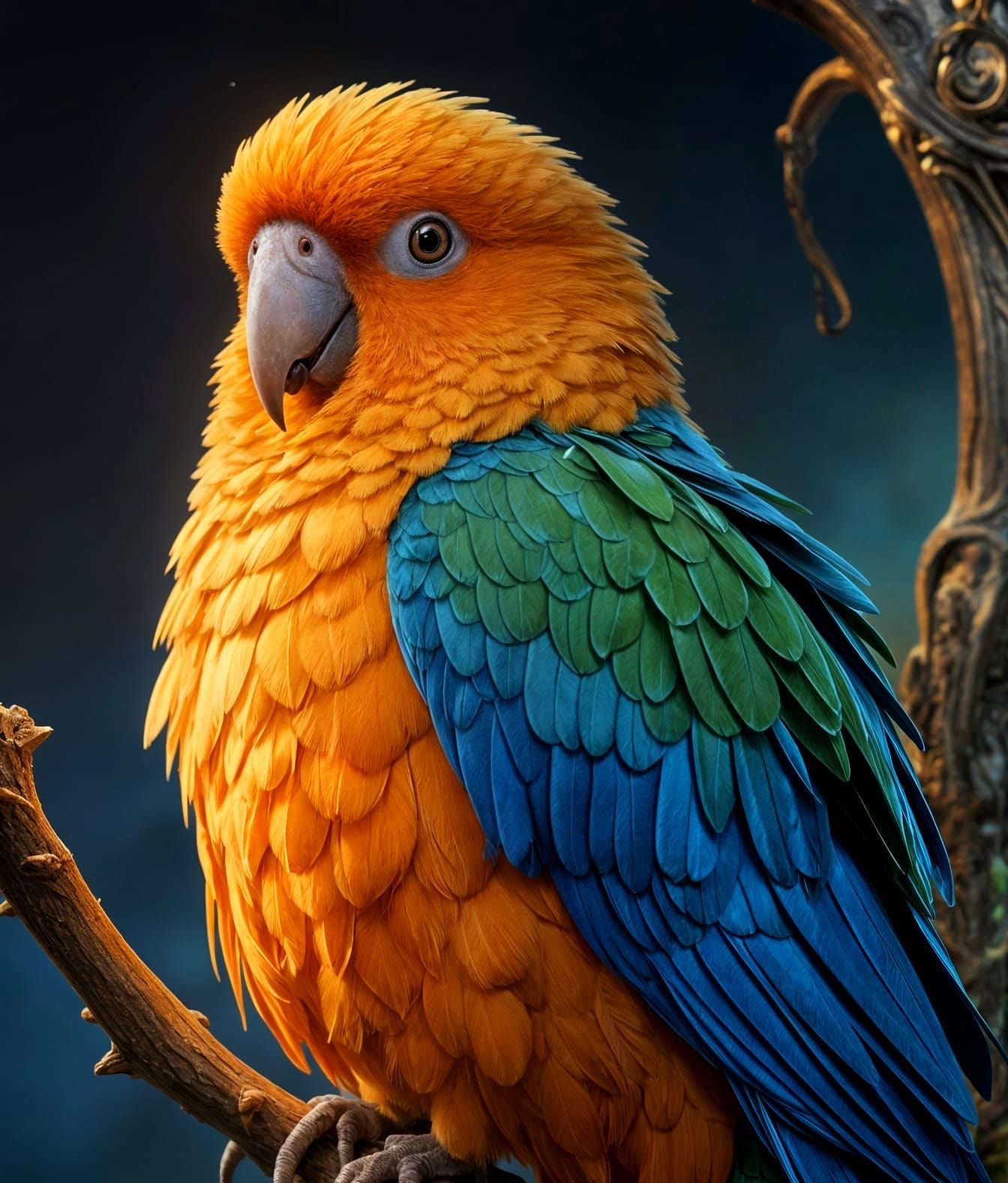 Sorceress from Masters of the Universe as Parakeet