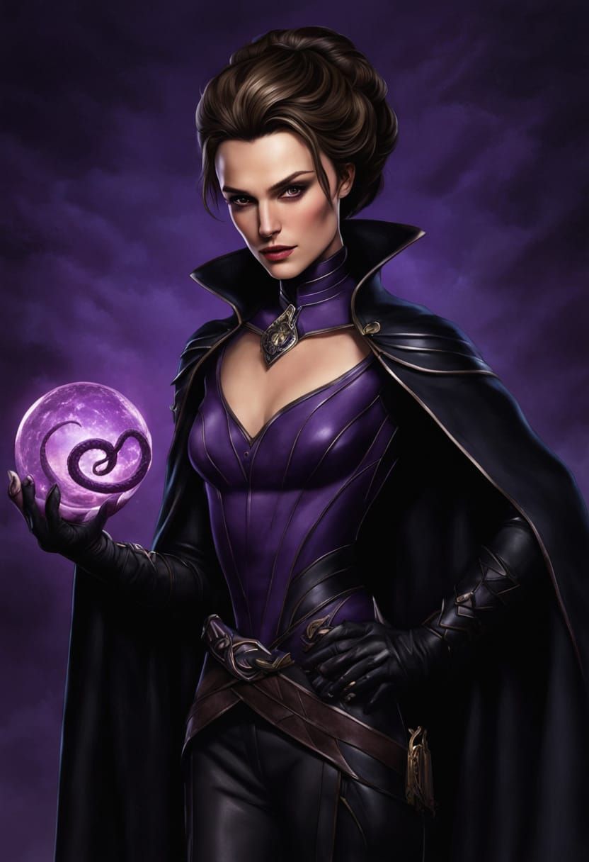 Evil Sorceress with Orb on Snake Mountain