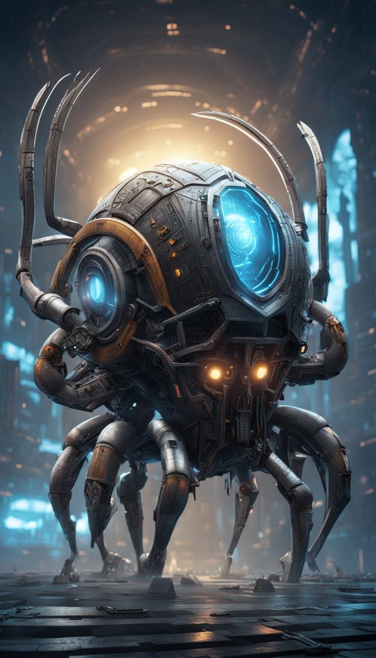 Epic Futuristic Cityscape with Intricate Klein Bottle Hierog...