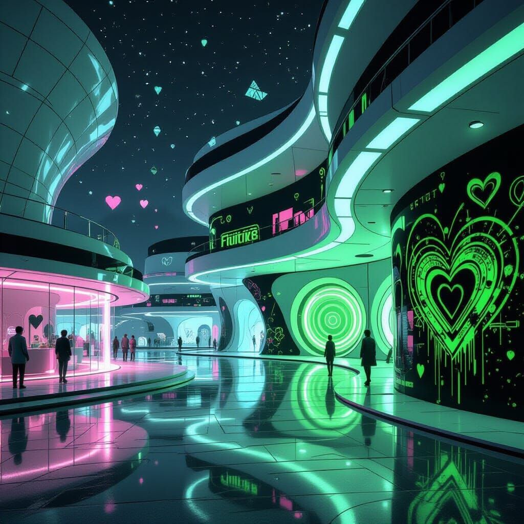 Utopian Future in Frutiger Metro Aesthetic