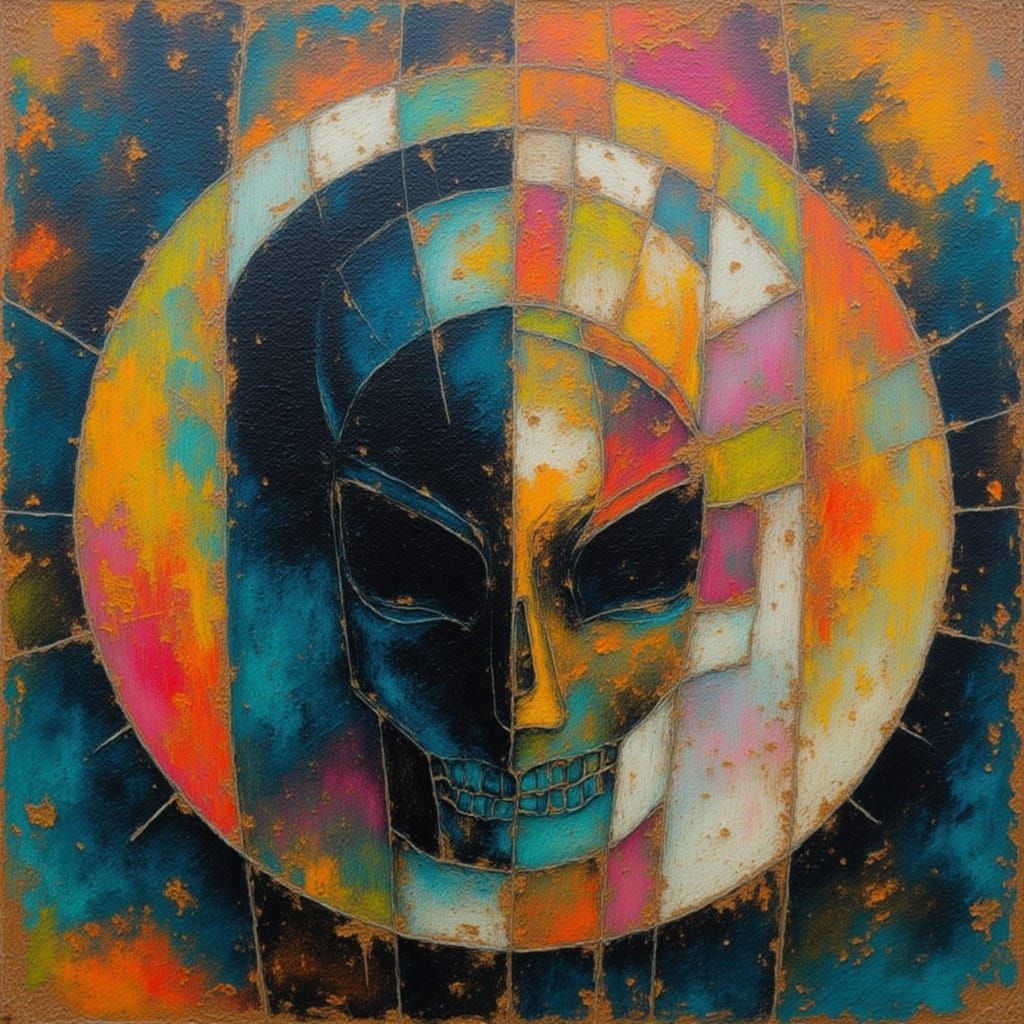 AI Generated Image with Neon Chalk and 2112 Style