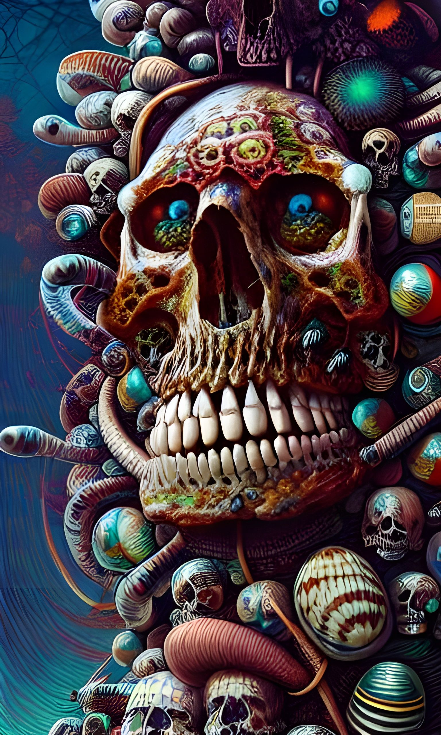 Humanoid Mastermind of Skulls and Insects