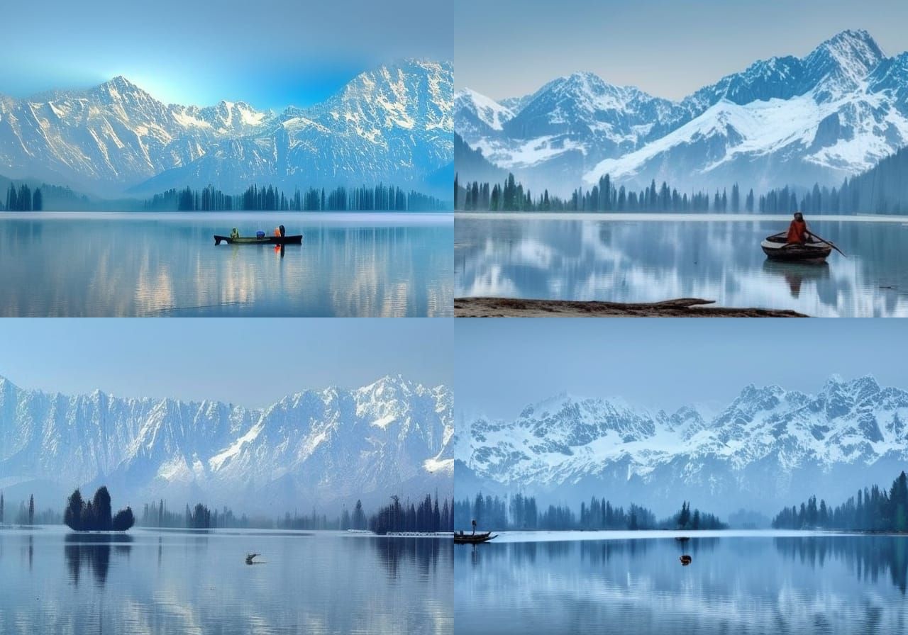 AI's Vision of Beautiful Kashmir Valley