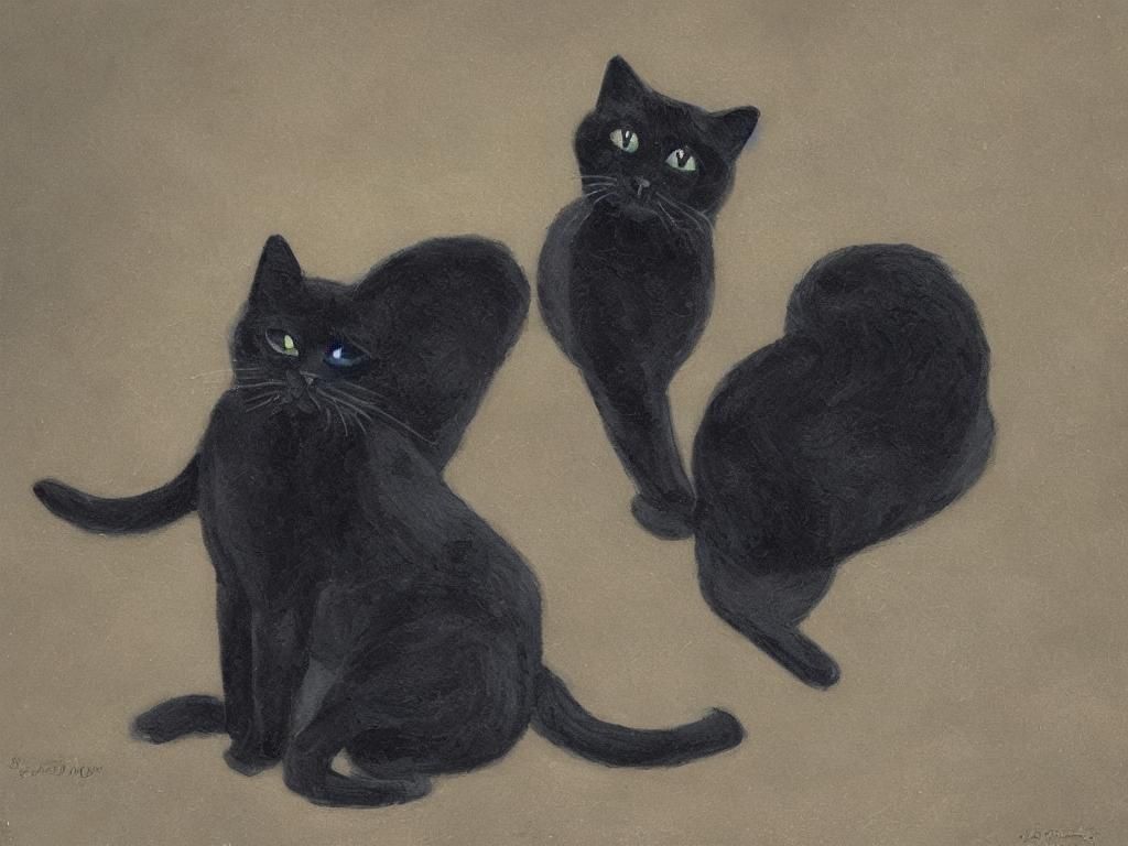 Elegant Black Cat Portrait