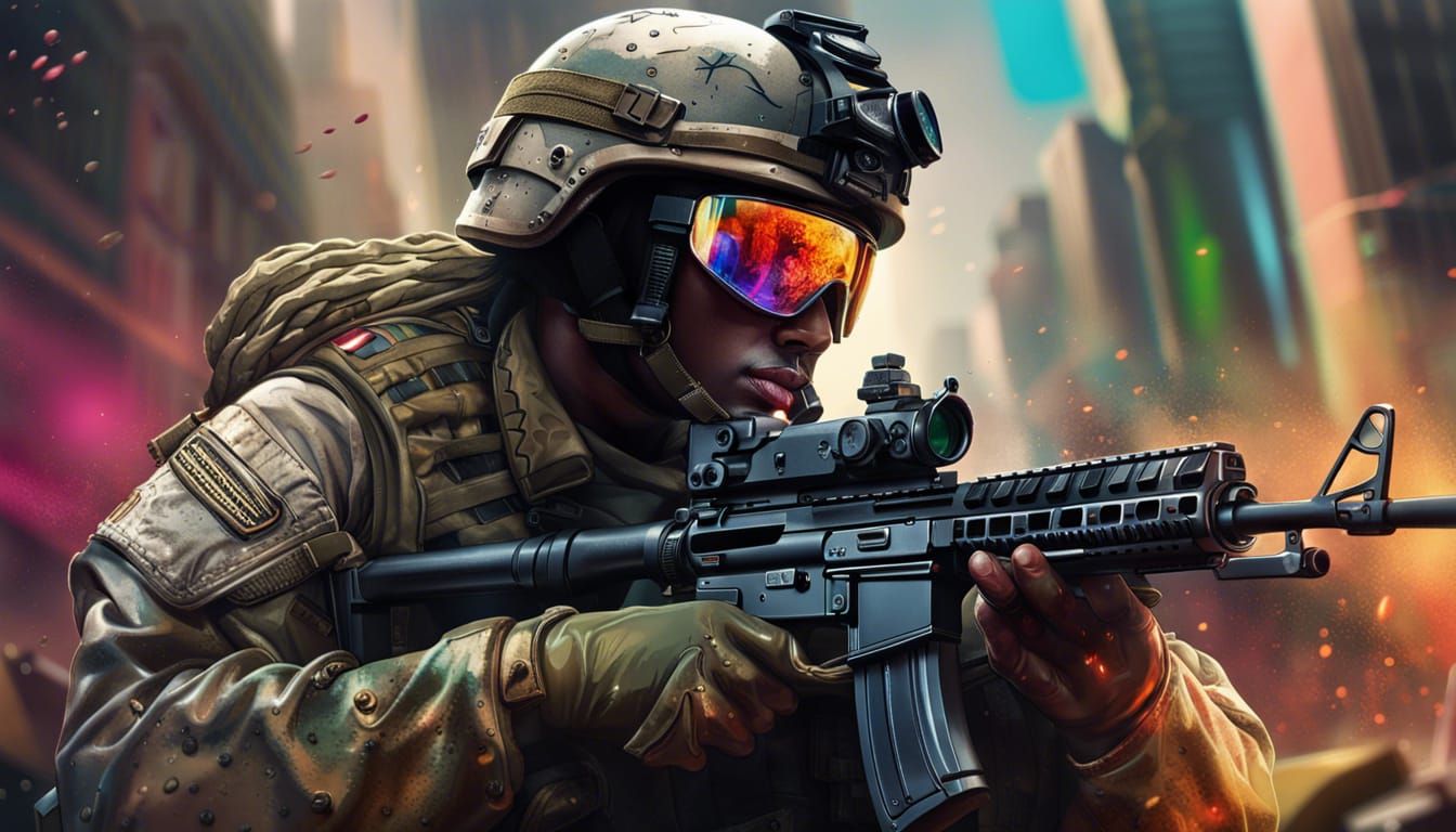 Hyperrealistic Modern Army Soldier Concept Art