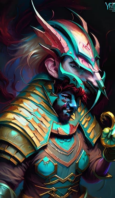 Immortal Ronin Monster with Ram King Mask