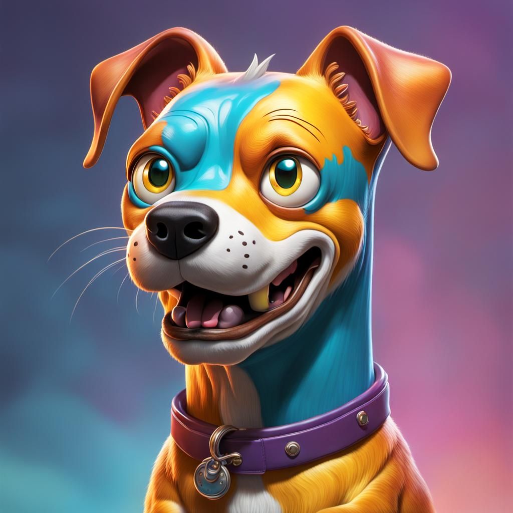 Hyperrealistic CatDog Hybrid in Splash Art Style