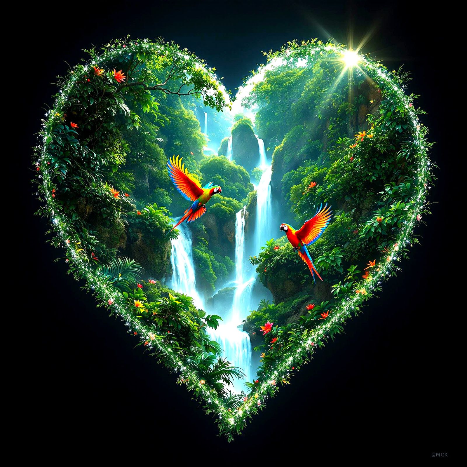 Mysterious Jungle Heart: A Hyperrealistic Fantasy