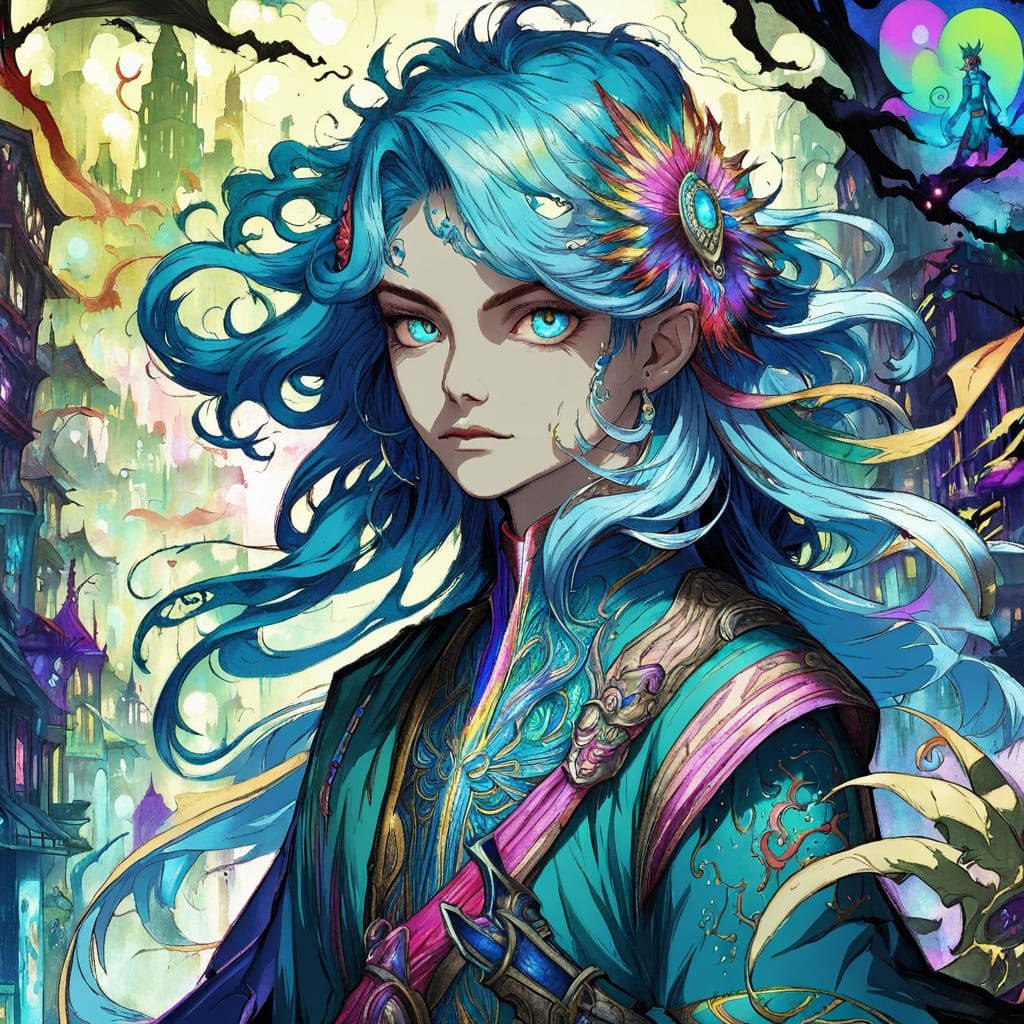 Dalia Larimar: Neon City Ninja with Glowing Katana