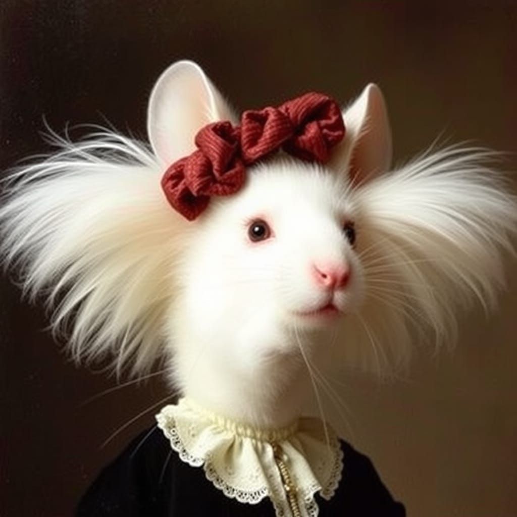 Elegant White Hairstyle Inspired by Gainsborough and Rausche...