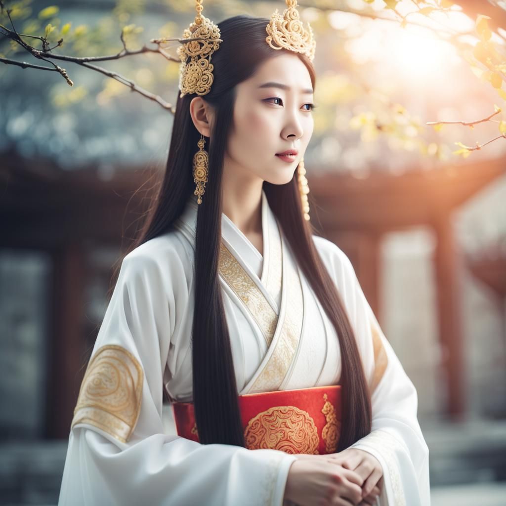 Elegant Chinese Empress in Divine Sunshine