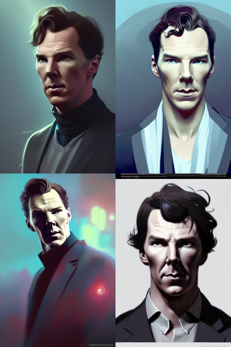 Hyperrealistic Portrait of Benedict Cumberbatch in 8K