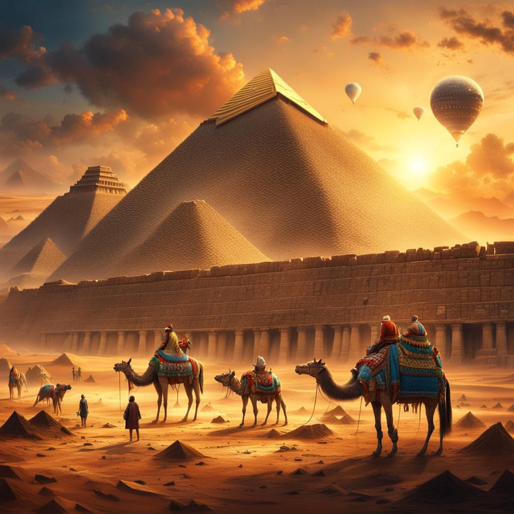 Creatures Build Pyramids: A Digital Matte Painting