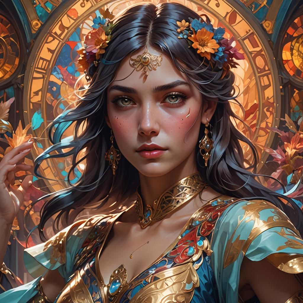 Detailed Portrait of a Dancer in Volumetric Lighting