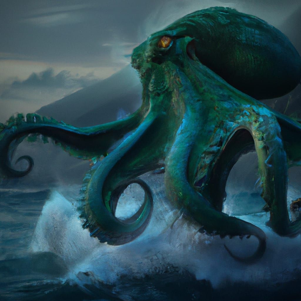 Cthulhu Awakens: Detailed Matte Painting
