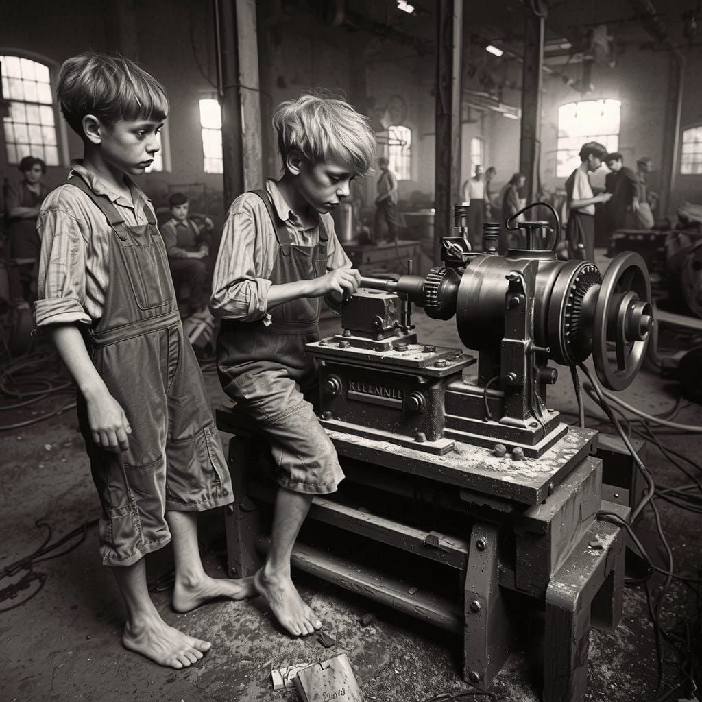 Industrial Factory Interior in Gritty Realism Style