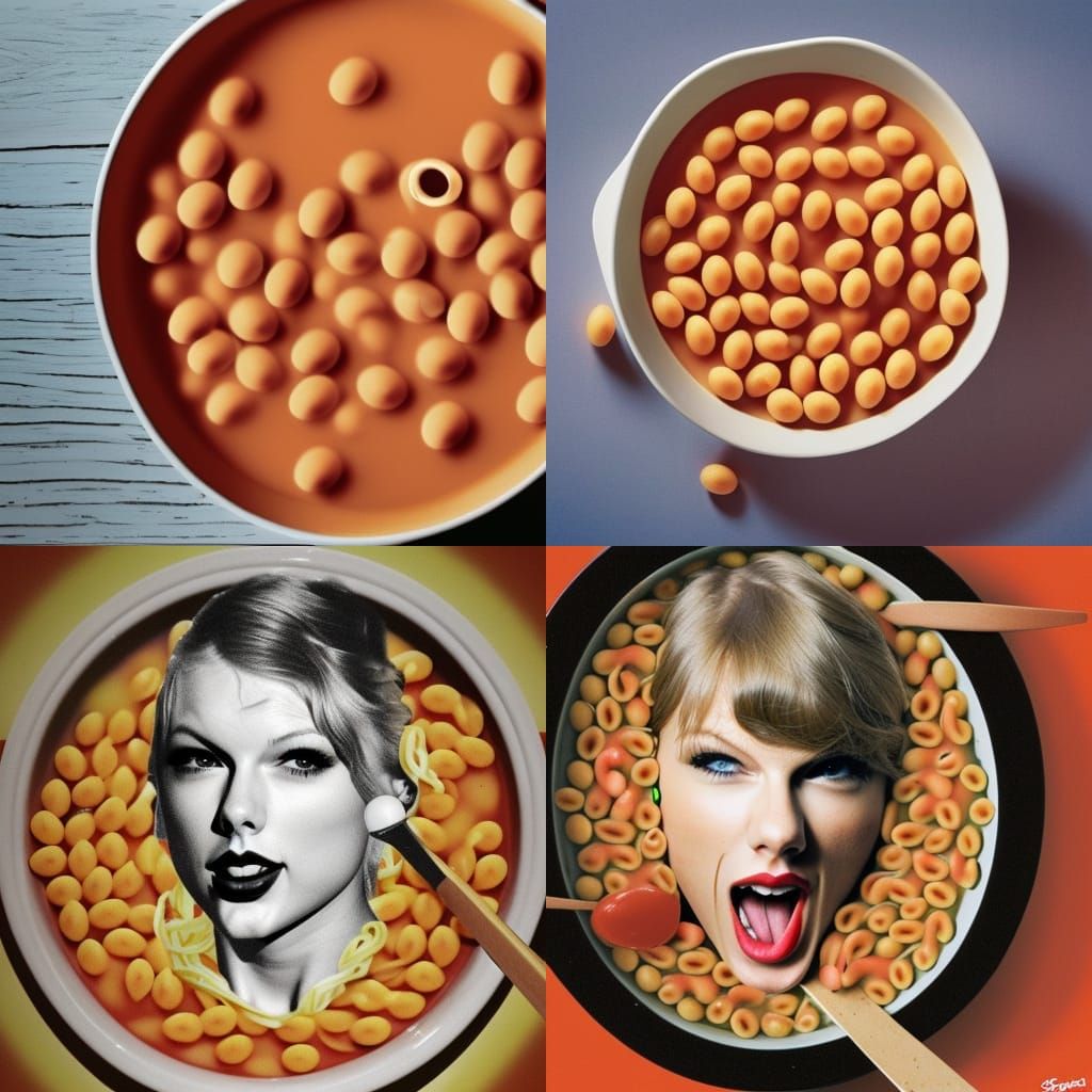 Taylor Swift: A Surreal Spaghettios Portrait