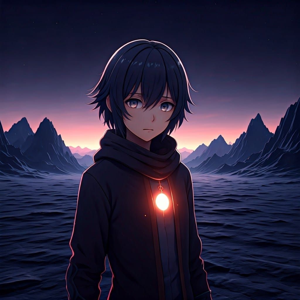 Desolate Hope: A 3D Anime Art Piece