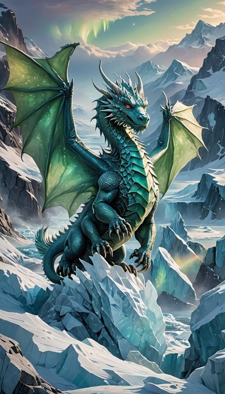 Majestic Dragon Guardian of Greenland's Arctic Wilderness