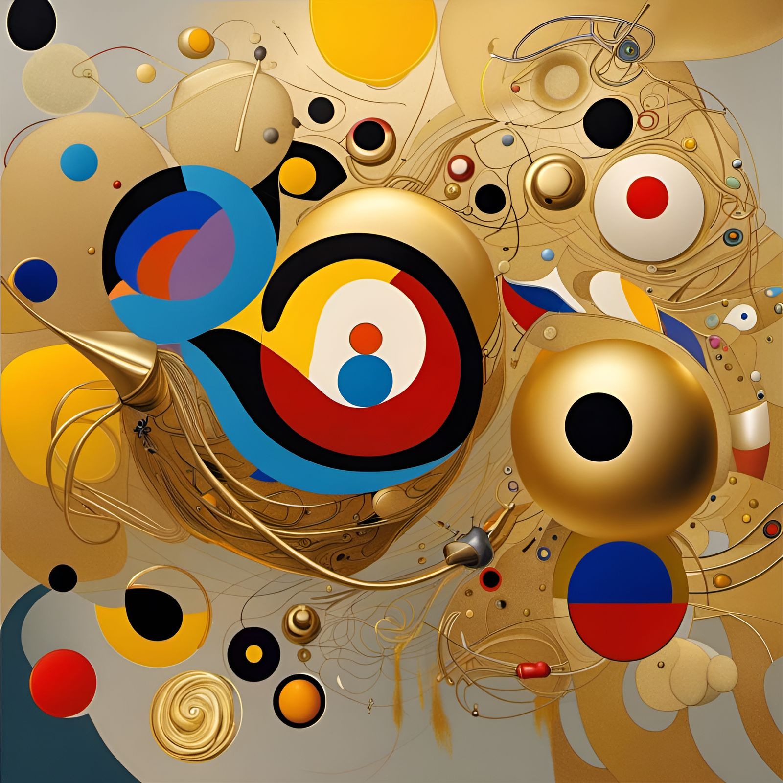 Abstract Cycles with Gold: A Matte Painting