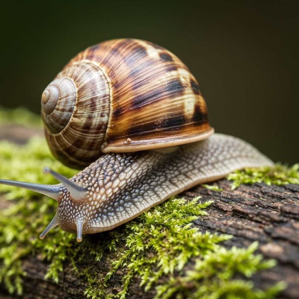 Ultra-Detailed Close-Up of a Snail