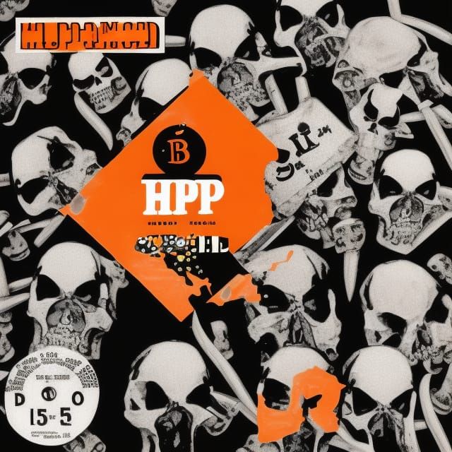 Gritty Hip Hop Album Cover with Skulls