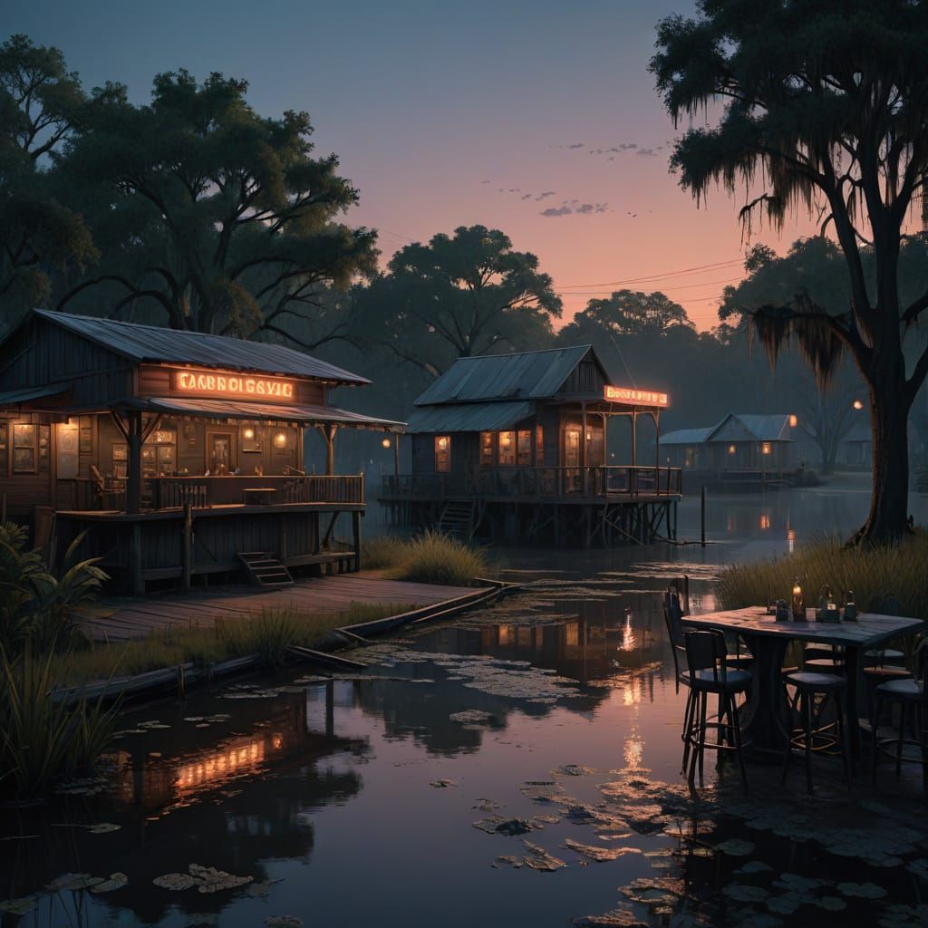 Rugged Bayou Enthusiast at Twilight