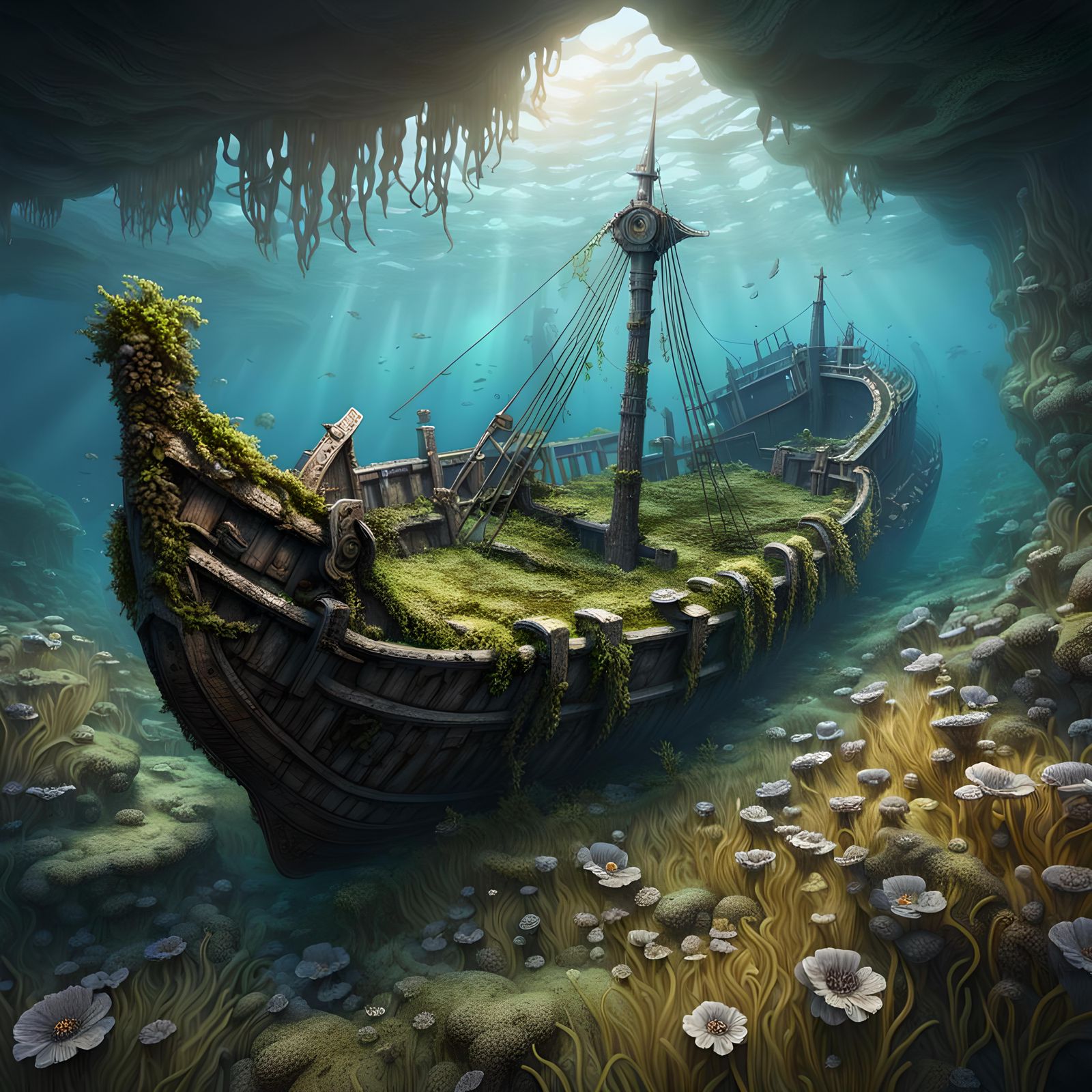 Sunken Viking Longship Wreck: An Epic Scene