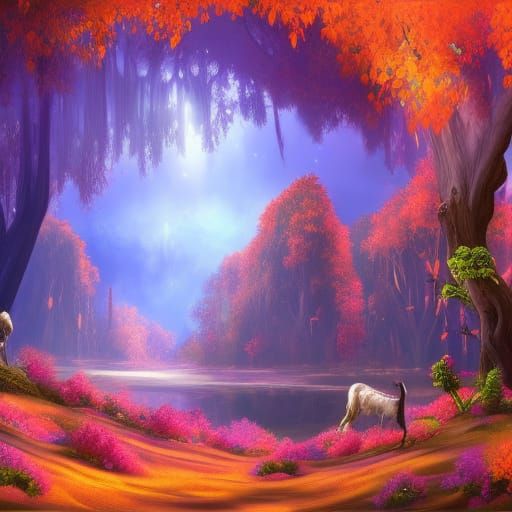 Fantastical Beauty in Deep Color, Matte Painting