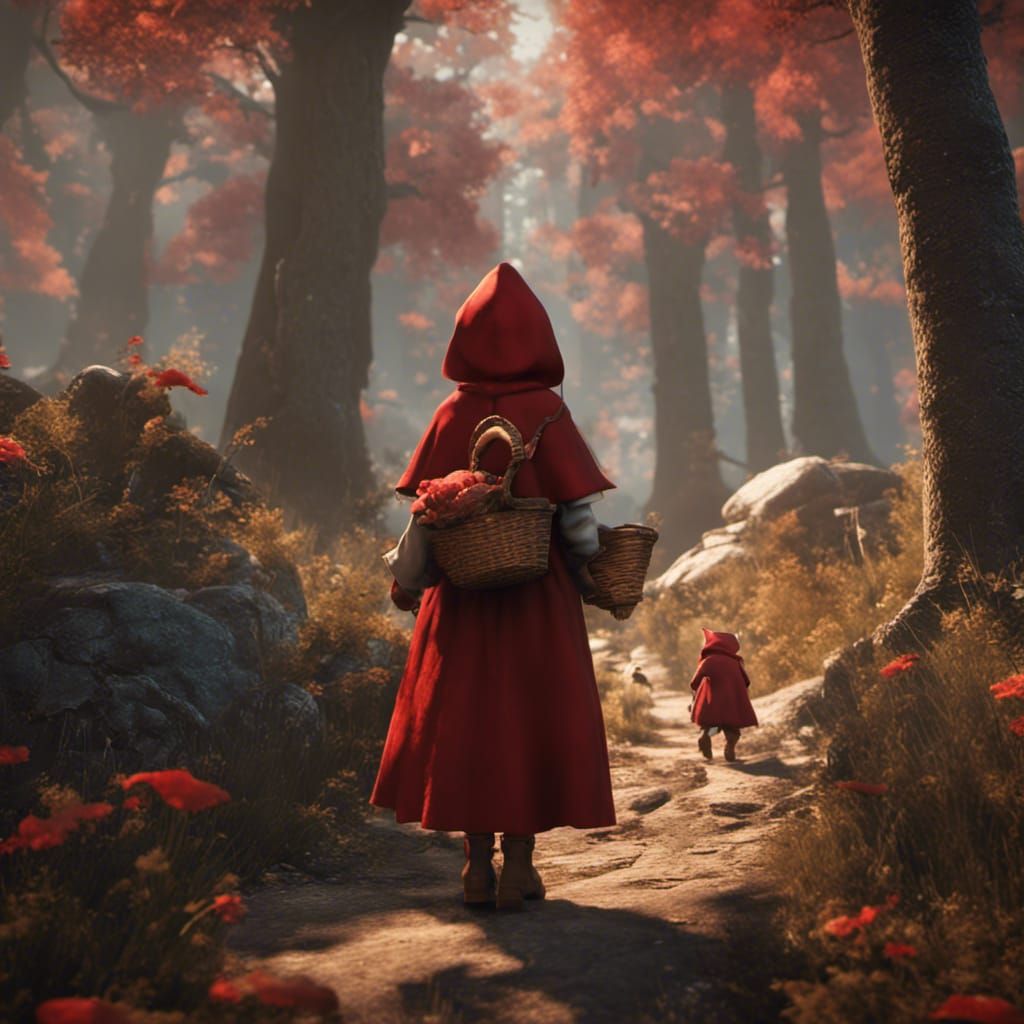 Little Red Riding Hood as Mother: 3D Game Cinematic