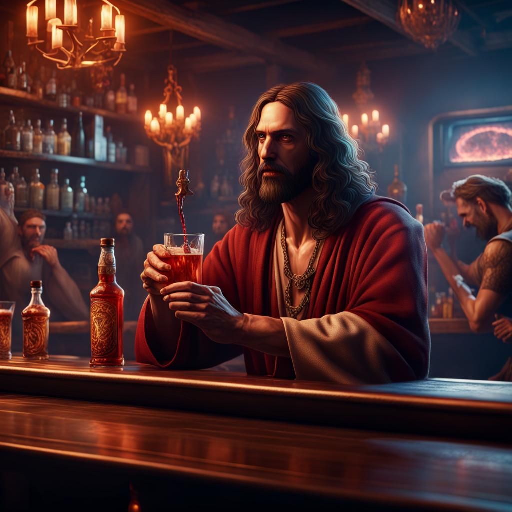 Jesus and Satan: A Drink in Deep Color