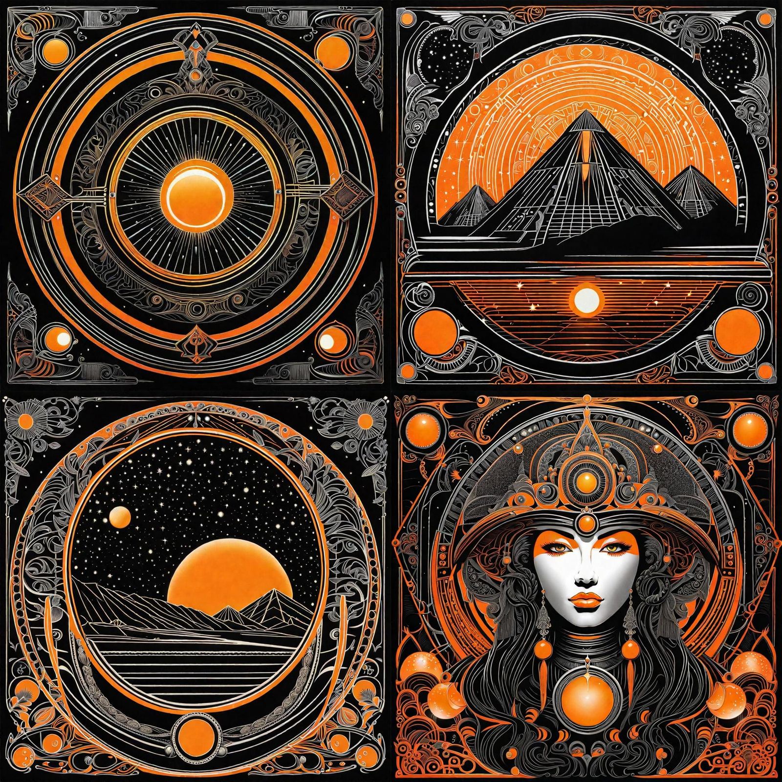 Zephyrpunk Wizard in Art Nouveau Style