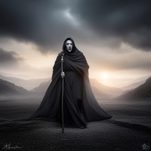 a spirit screaming,