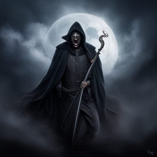 a spirit screaming,