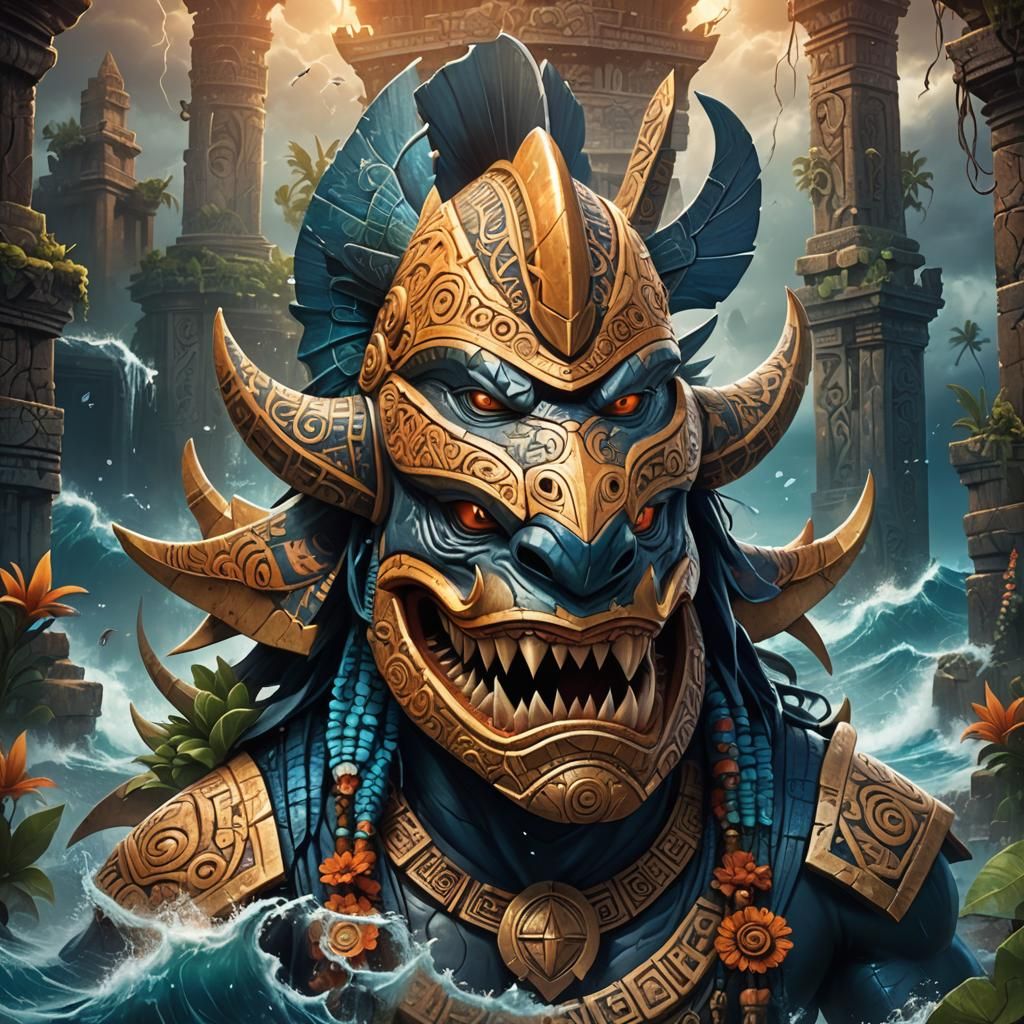 Tongan Shark God Rising from the Depths