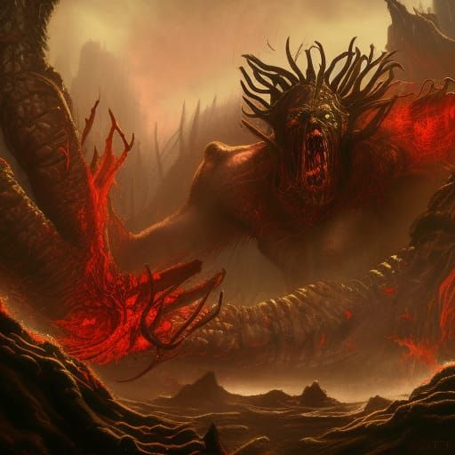 Frenzied Mutant Cannibal in Hellscape