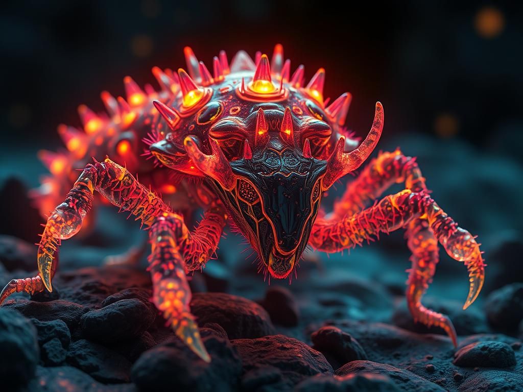 Bioluminescent Creatures in Speculative Zoology Illustration