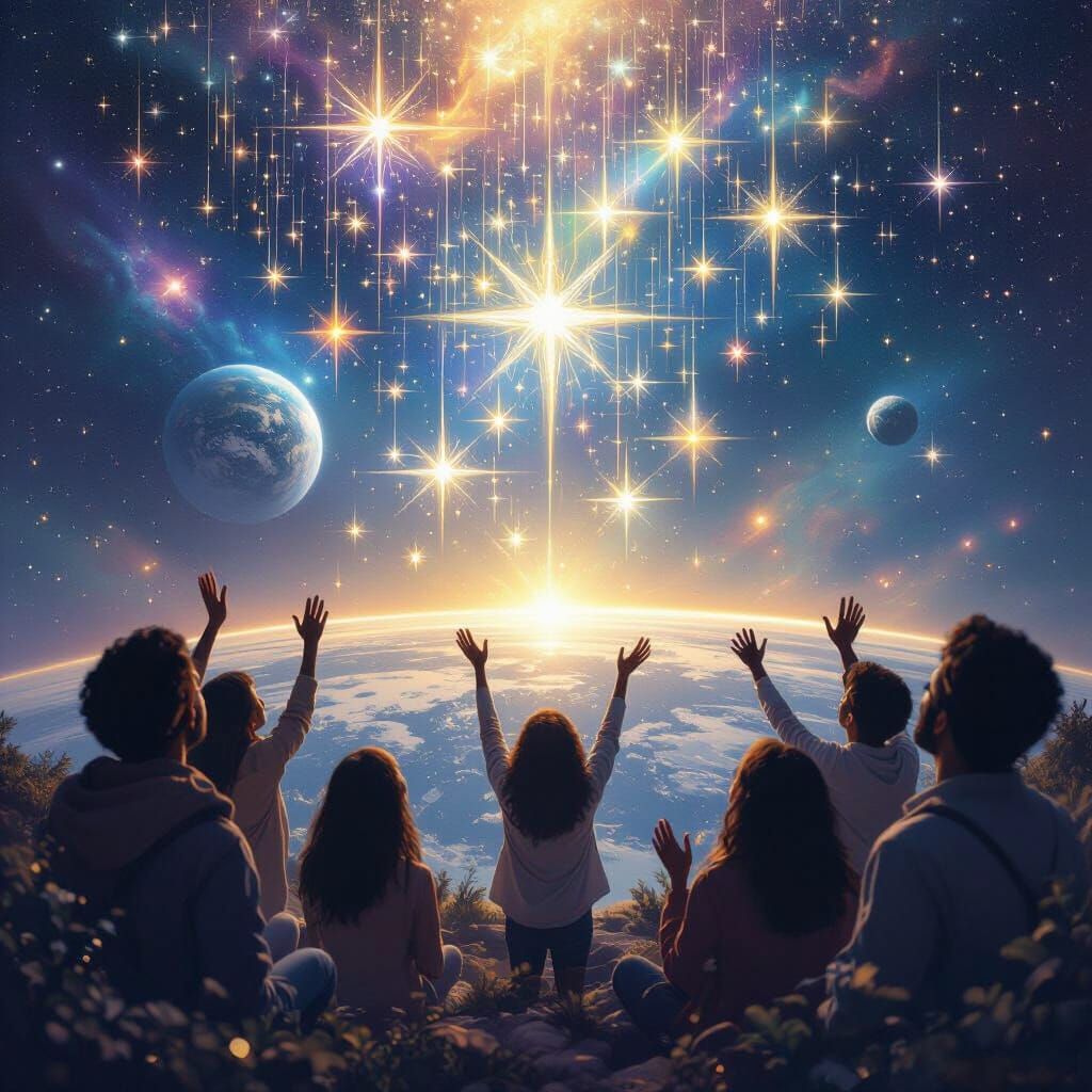 Cosmic Star Seeds Reveal Life's Meaning to Awestruck Humans