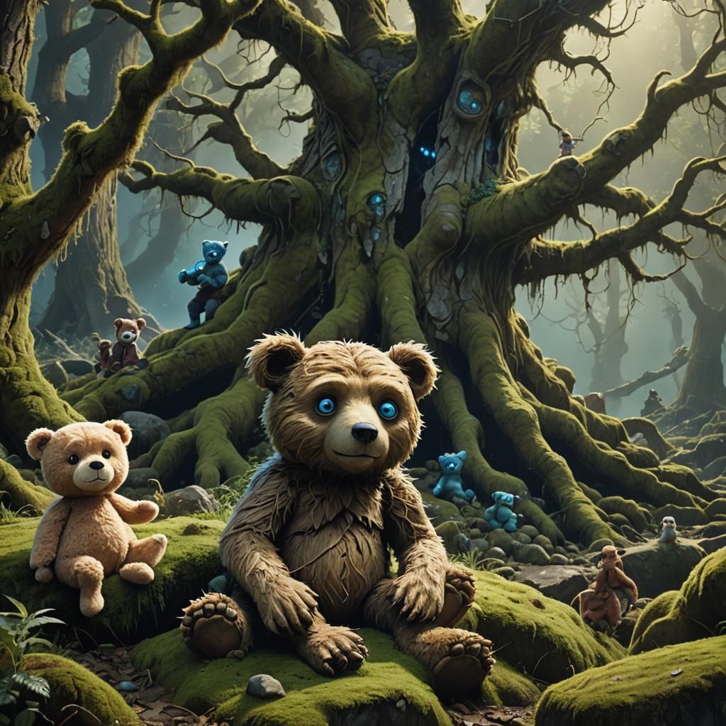 Creepy Cute Creature on a Rock, Fantasy Concept Art