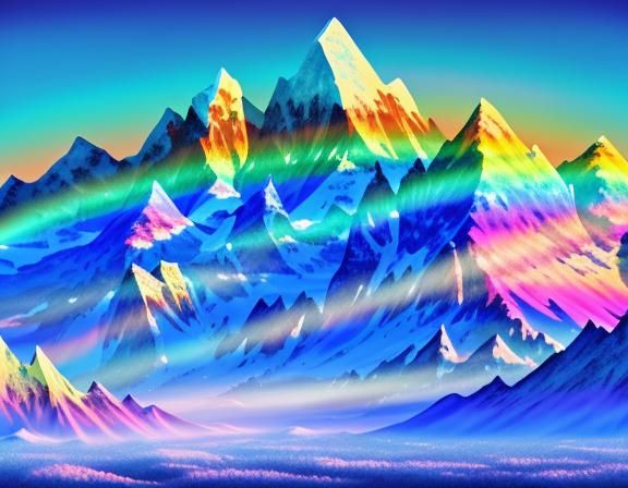 Rainbow Crystal Peaks: Majestic Mountain Range