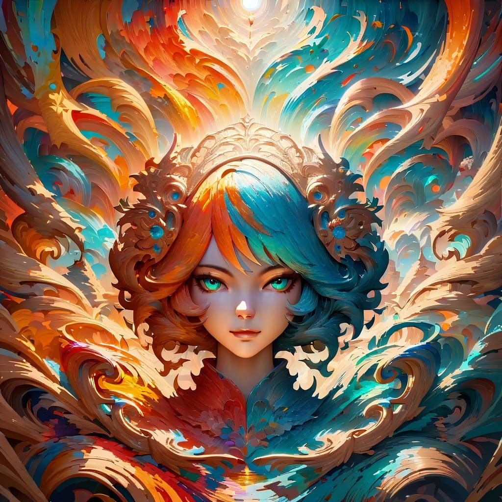 Expressive Oil Painting of Adore and Bibi Babydoll Disappear...