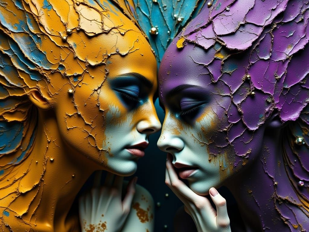 Golden Brown Architect of Life in a Vibrant, Contrasted Worl...